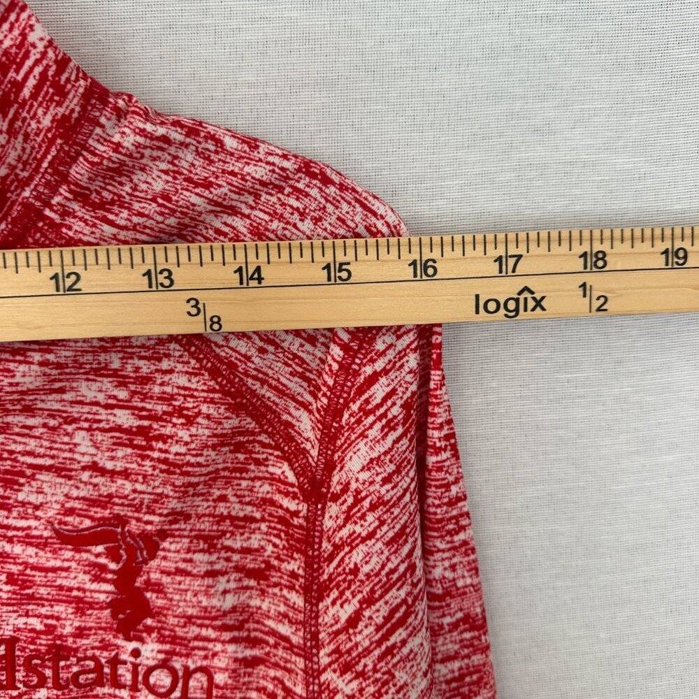 BADGER SPORT WOMEN'S 1/4 ZIP LIGHTWEIGHT PULLOVER IN HEATHERED RED COLOR SIZE M - Picture 6 of 11